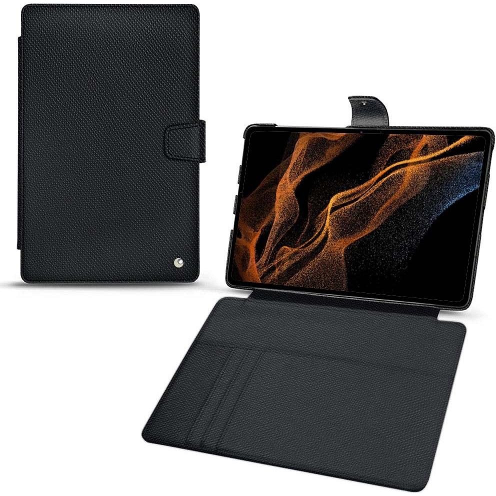Noreve Lederschutzhülle Wallet (Galaxy Tab S8+), Tablet Hülle, Schwarz