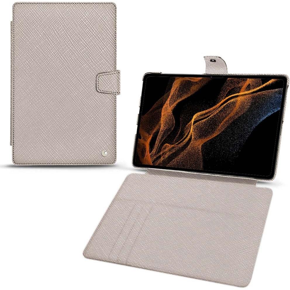 Thumbnail - Noreve Lederschutzhülle Wallet (Galaxy Tab S8+), Tablet Hülle, Beige