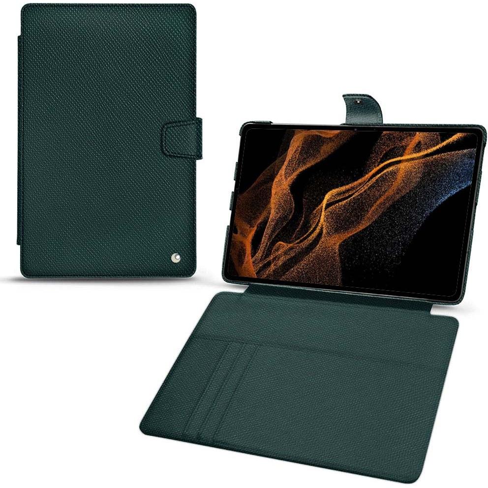 Noreve Lederschutzhülle Wallet (Galaxy Tab S8+), Tablet Hülle, Grün