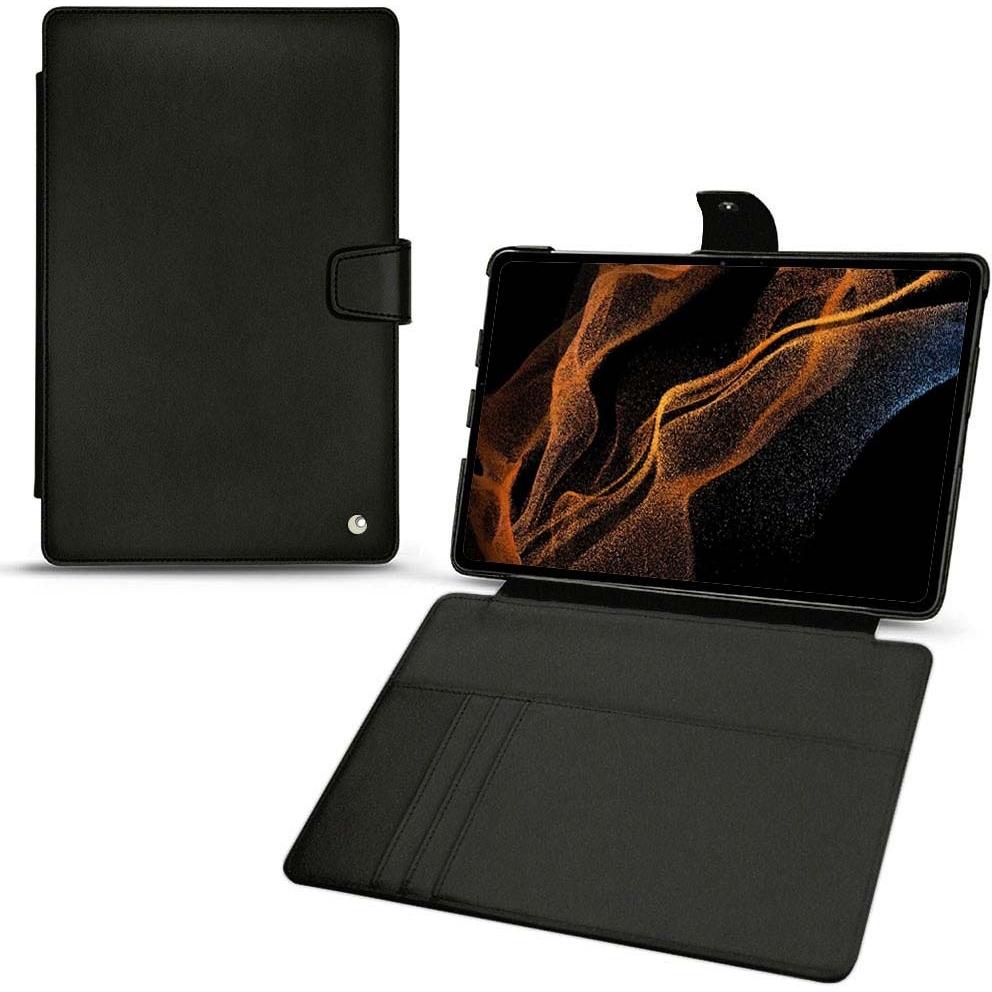 Noreve Lederschutzhülle Wallet (Galaxy Tab S8+), Tablet Hülle, Schwarz