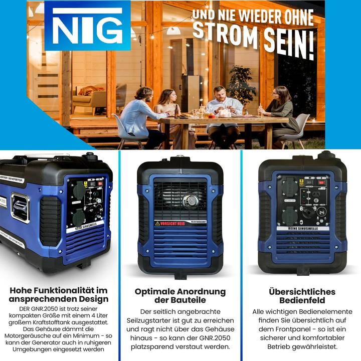 Immagine prodotto NTG Gruppo elettrogeno GNR.2050 (1700 W, 4 l)