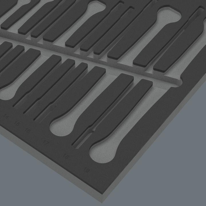 Actual product image Wera 9853 Schaumstoffeinlage Kraftform Kompakt Wartung Set 1, ohne Werkzeug