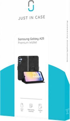 Produktbild Just in Case Pu-Leder Book HÃ¼lle Schwarz Samsung Galaxy A25 (Samsung Galaxy A25)