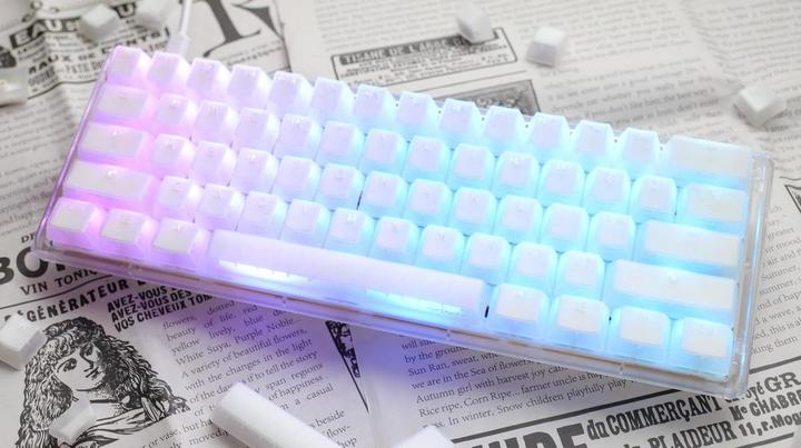 Actual product image Ducky One 3 Mini Aura White (Eng. Int., Cable)