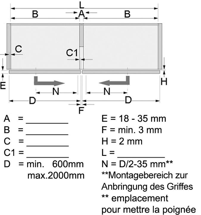 Produktbild Effegibrevetti Schiebetürbeschläge PLANO, Forslide, frontbündig