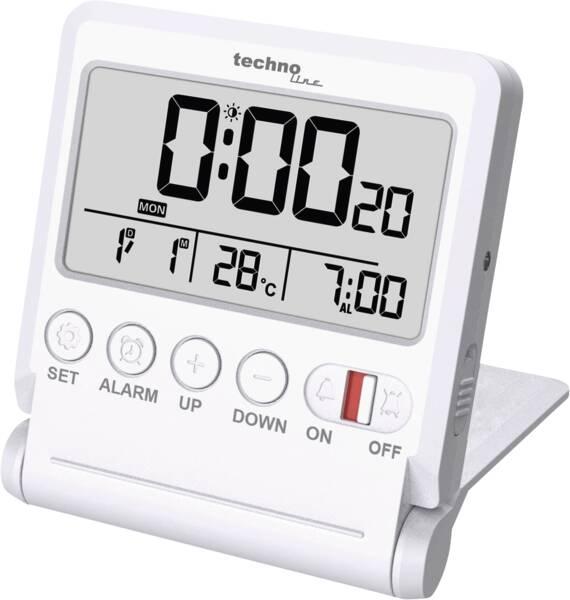 Produktbild Technoline WT172 Reisewecker mit Schutzabdeckung & integriertem Spiegel – Digitaler Wecker mit Datum