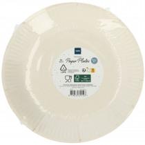 Actual product image Folat Plate Marble Beige 23cm - 8 pieces (8x)