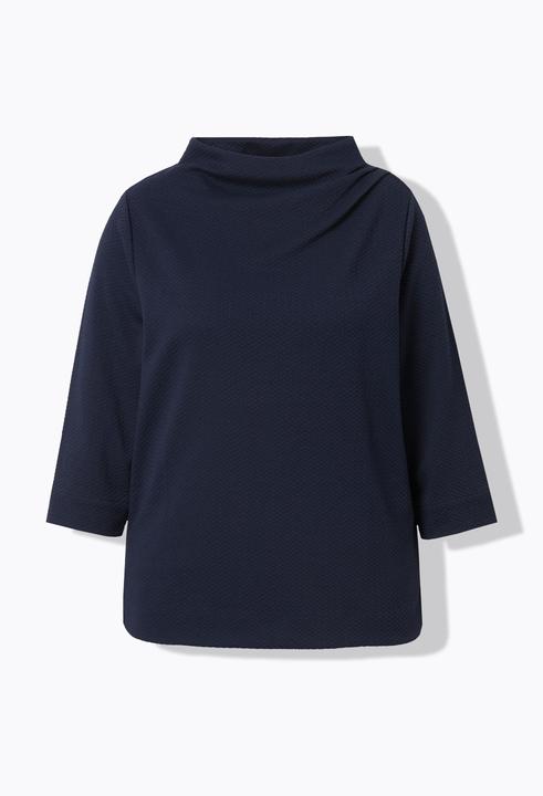 Actual product image Ulla Popken Draped Textured Sweatshirt (62)