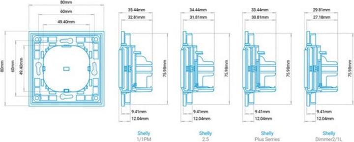 Produktbild Shelly Wall switch 2 - white