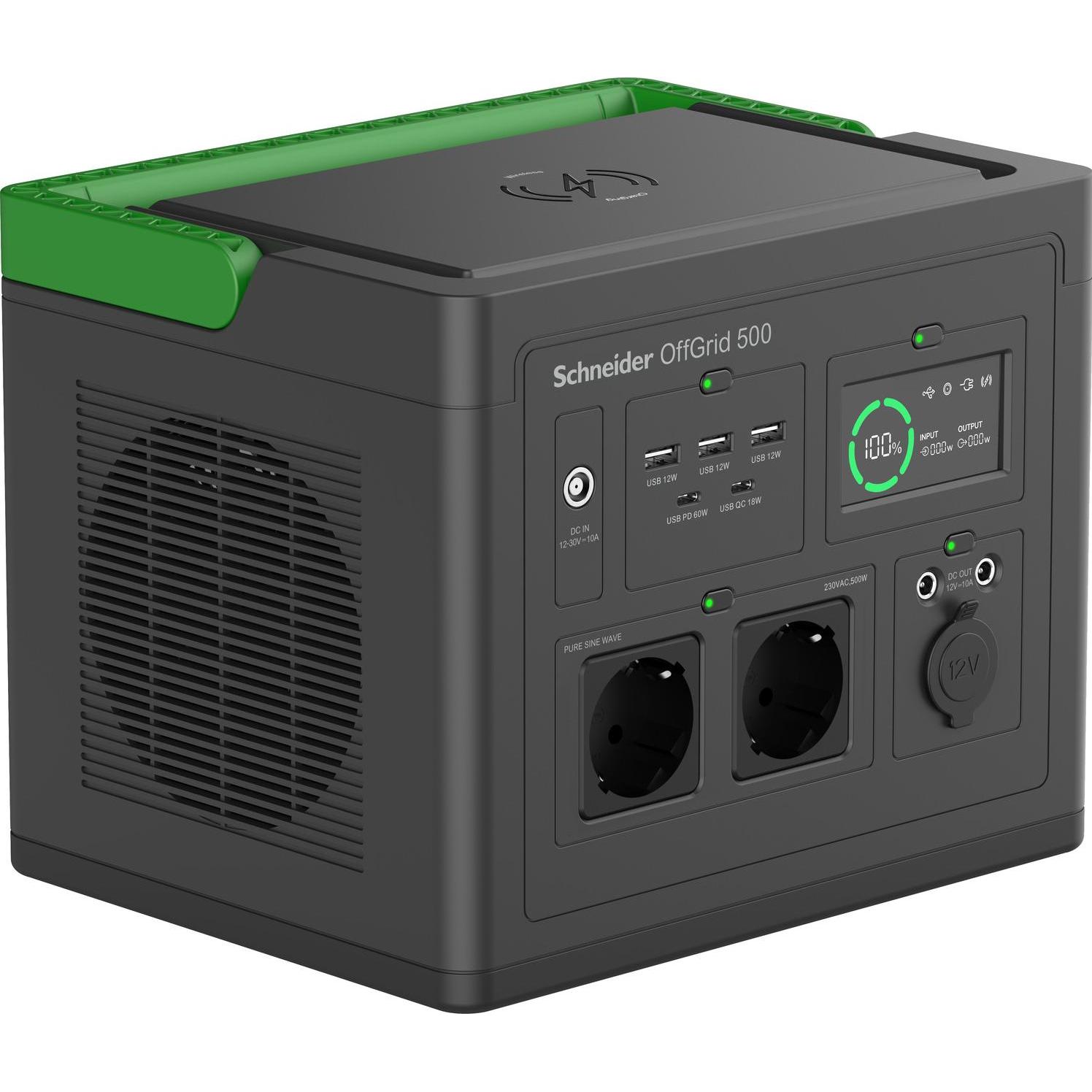 Thumbnail - APC, Power Station, Schneider OffGrid Portable Power Station 500 517Wh Lithium-ion 2 Schuko Sinewave (517 Wh, 5.50 kg)