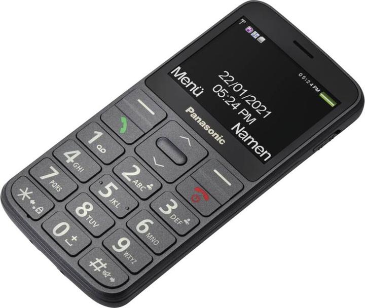 Actual product image Panasonic KX-TU160 Easy Use Mobile Phone Pilkas, 2.4 ", TFT-LCD, 240 x 320, USB version USB-C, Built-in camera (2.40", 0.30 Mpx)