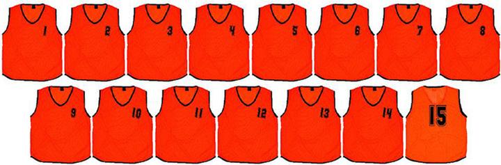 Precision Nummerierte (1–15) Mesh-trainingstrikots (set 15 Stk.)
