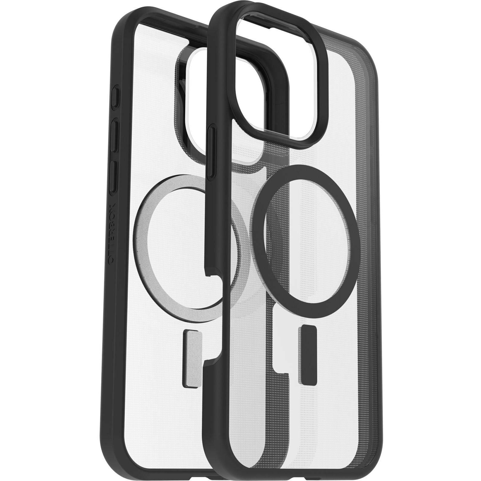 OtterBox React mit MagSafe (Apple iPhone 16 Pro Max), Smartphone Hülle, Transparent, Schwarz