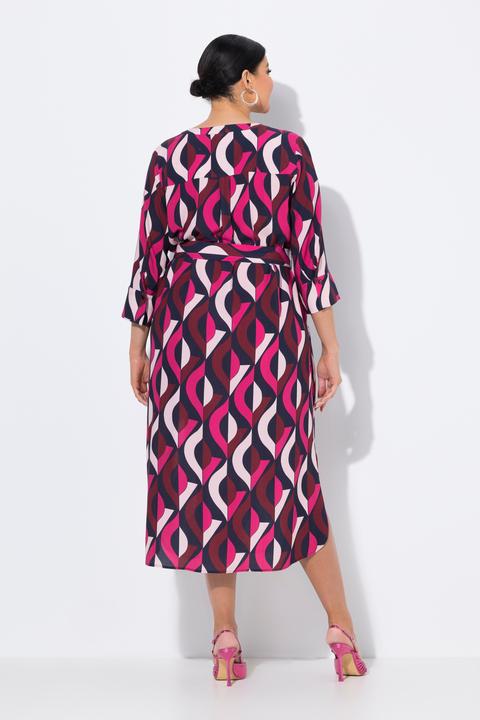 Actual product image Ulla Popken Ogee Print 3/4 Sleeve Dress (42, 44)