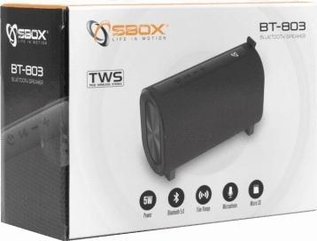 Actual product image Sbox BT-803 black (3.50 h, Rechargeable battery operated)