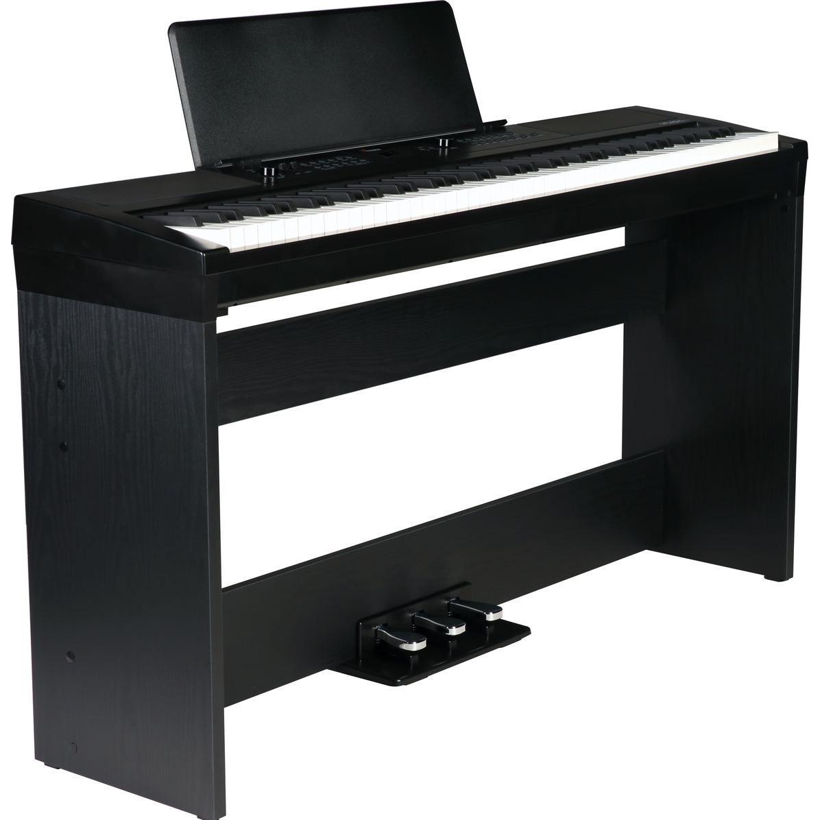 Efnote Pianoforte digitale Vivace Pro, nero (88 Chiavi), Tastiera elettronica, Nero