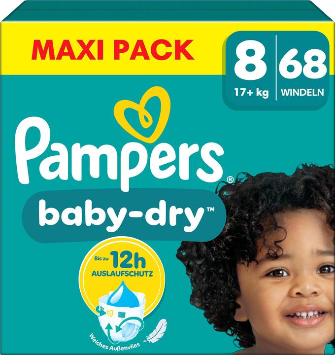 Productafbeelding Pampers Baby-Dry (Maat 8, Halfjaarlijks pakket, 68 Stuk)