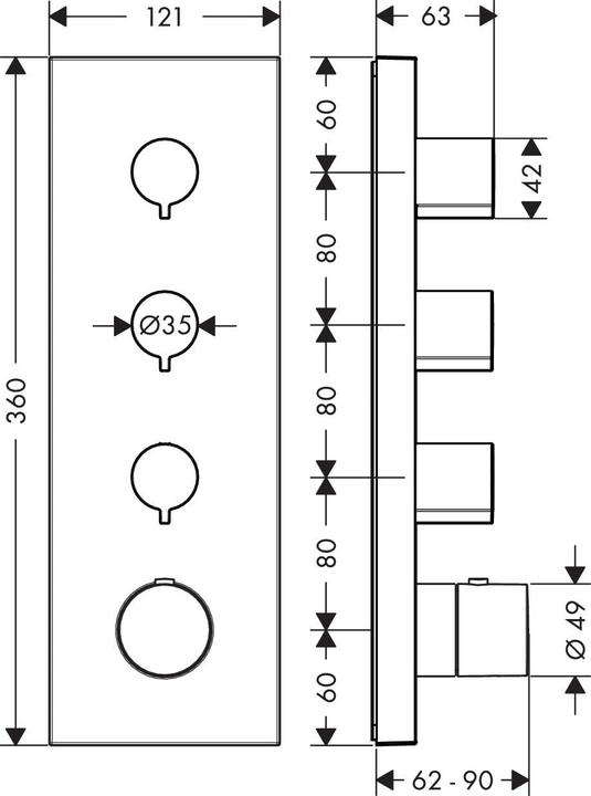 Actual product image Axor Flush thermostat module