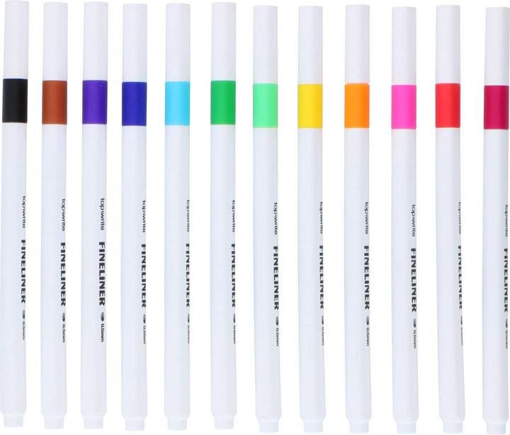 Produktbild Topwrite Fineliner 12pcs (Mehrfarbig, 12 x)