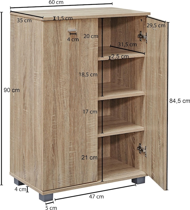 Produktbild FineBuy Emily (60 x 35 x 90 cm)