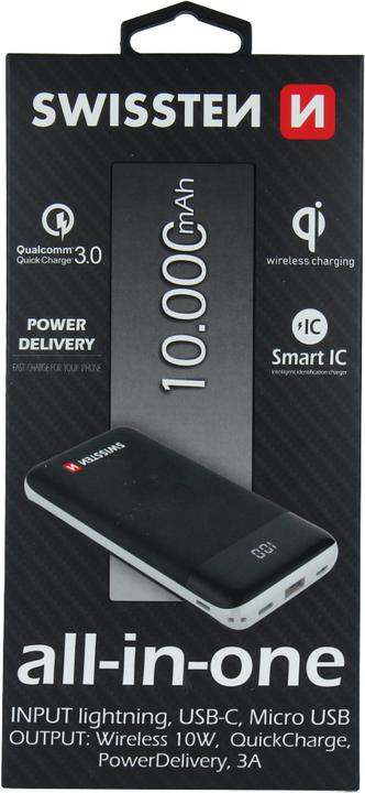 Produktbild Swissten All-In-One (10000 mAh, 10 W, 37 Wh)