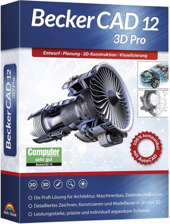 Produktbild Becker CAD 12 3D Pro - Entwurf • Planung • 3D-Konstruktion • Visualisierung (1 User)