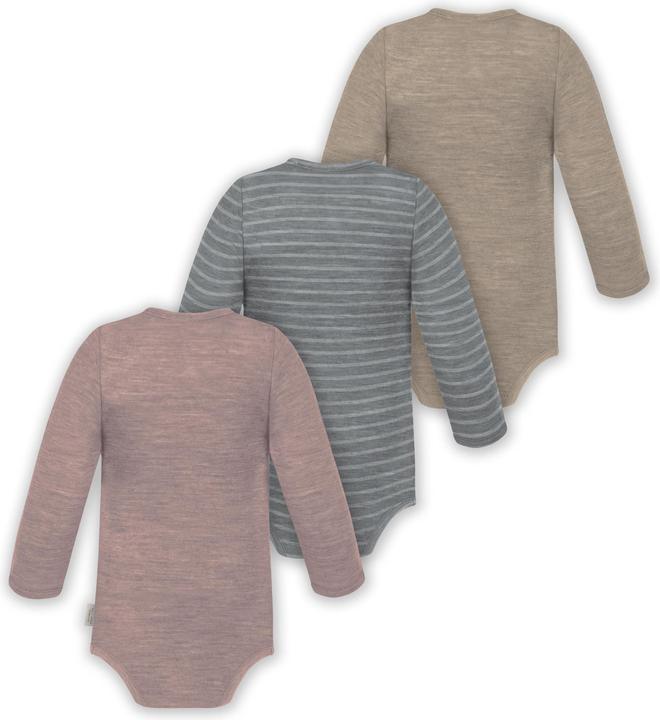 Immagine prodotto Normani Confezione da 3 pezzi di body a maniche lunghe in merino per bambino e bambina - 9355 (50)