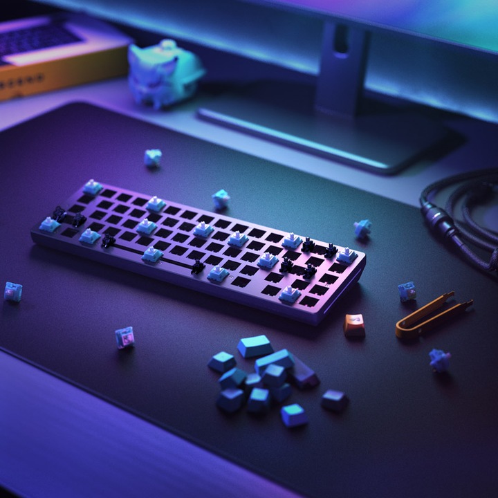 Produktbild Glorious PC Gaming Race GMMK 2 Kompakttastatur – Fox Switches, DE-Layout, Schwarz (DE, Kabelgebunden)