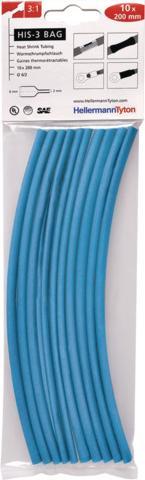 Produktbild HellermannTyton Schrumpfschlauchsortiment Blau (10 x)