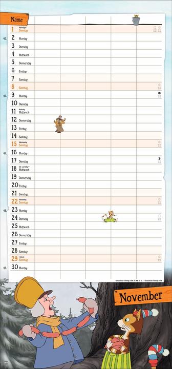 Produktbild Pettersson und Findus Familienplaner 2026 (21 x 45 cm, Harter Einband, Deutsch)
