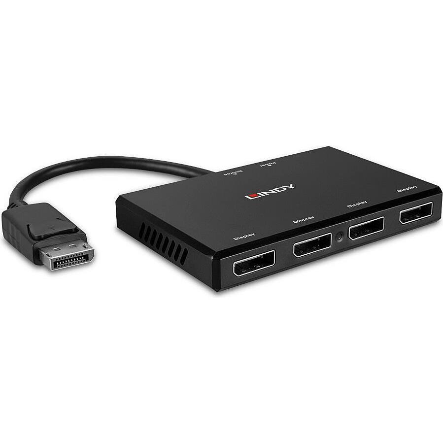 Thumbnail - Lindy DisplayPort zu (DP, 6.50 cm), Data + Video Adapter, Schwarz
