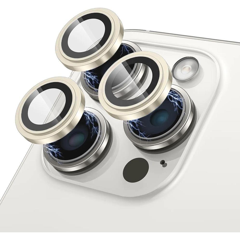 Lito - S+ Camera Glass Protector - iPhone 14 Pro / iPhone 14 Pro Max - Gold (1 pz., Apple iPhone 14 Pro, Apple iPhone 14 Pro Max), Pellicola protettiv