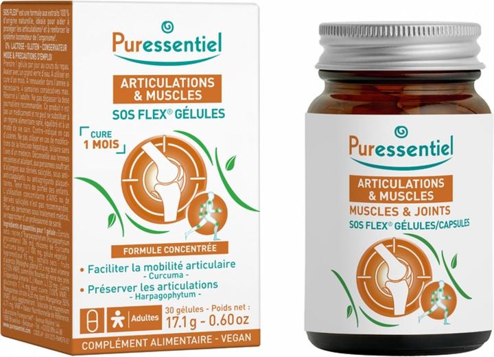 Image du produit Puressentiel articulations & muscles SOS Flex caps (30 pièce(s), Capsules, 107 g)