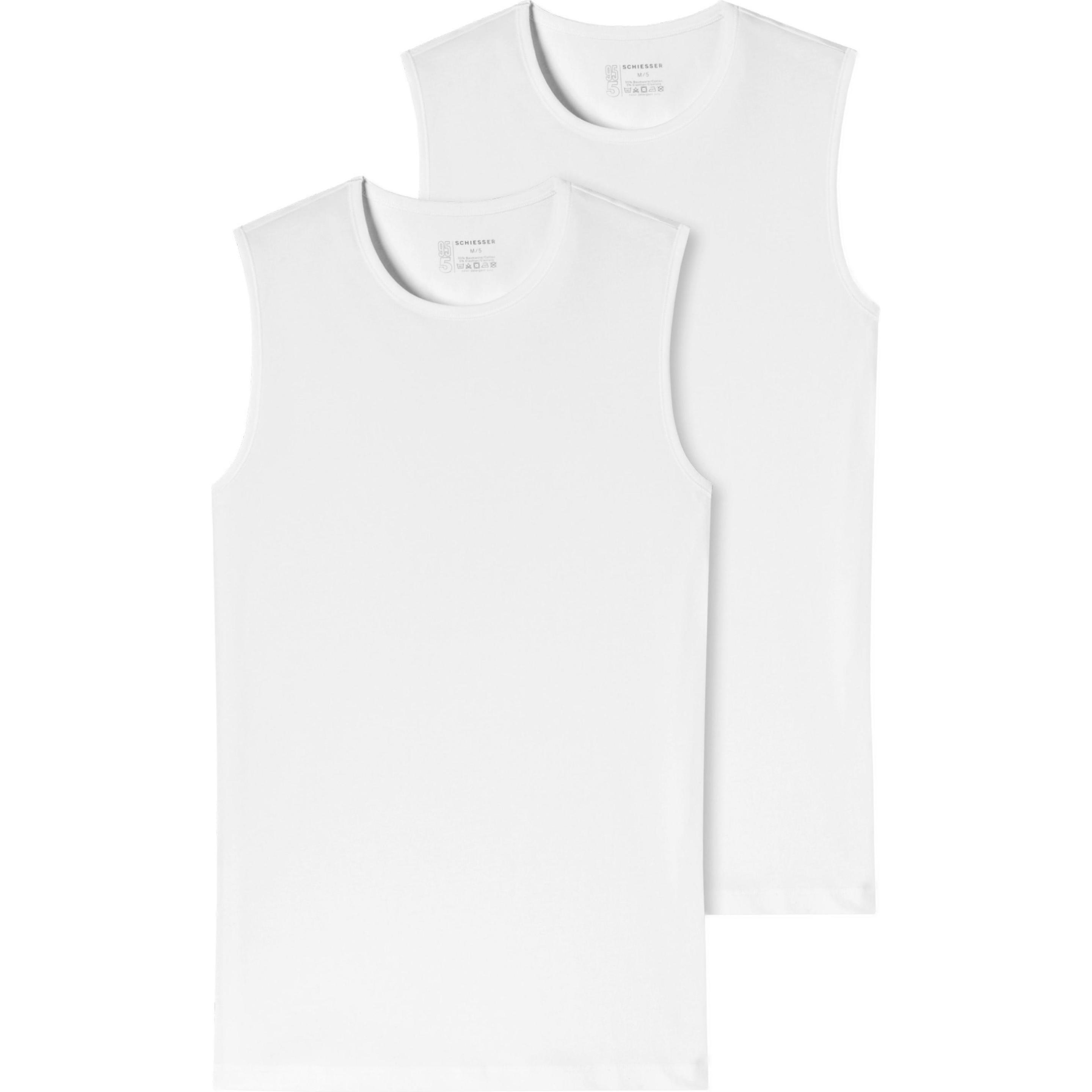 Schiesser, Herren, Shirt, Unterhemd, Weiss, (5)