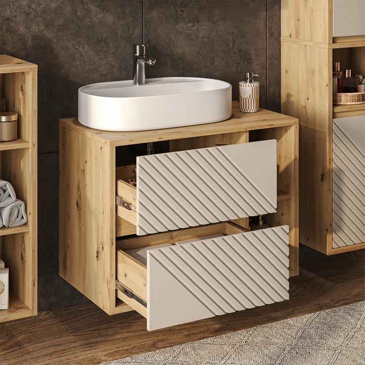 Produktbild Vicco Badmöbel-Set Viola, Artisan-Eiche, 4 Teile