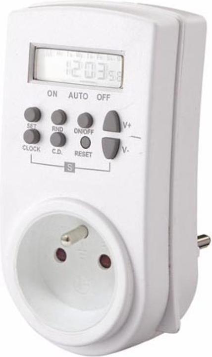Produktbild Perel Zeitschaltuhr - Digital - Wochenprogramm - Stecker-Typ E (Französisches System)