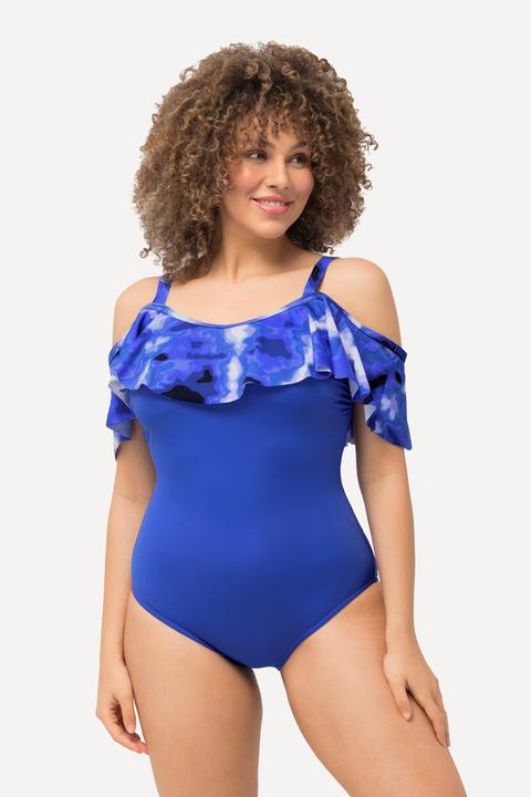 Produktbild Ulla Popken Badeanzug, Volant, Batikdruck, Softcups (52)