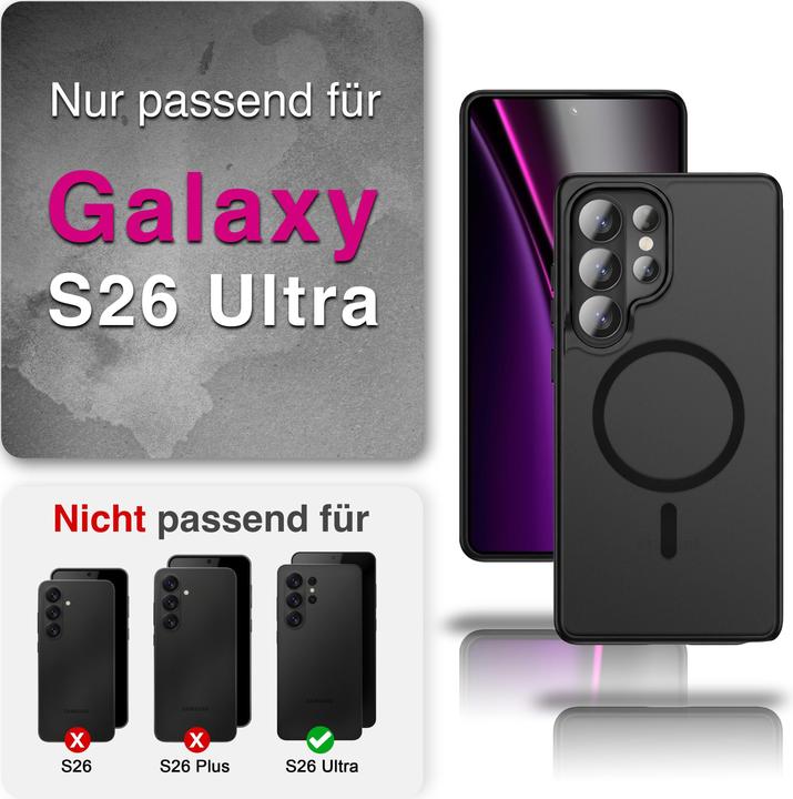 Produktbild Nalia Cover "Slate" - Stossfeste MagSafe Hülle - hohe Magnetkraft für Zubehör - Smart-Cut Design Case (Samsung Galaxy S26 Ultra)