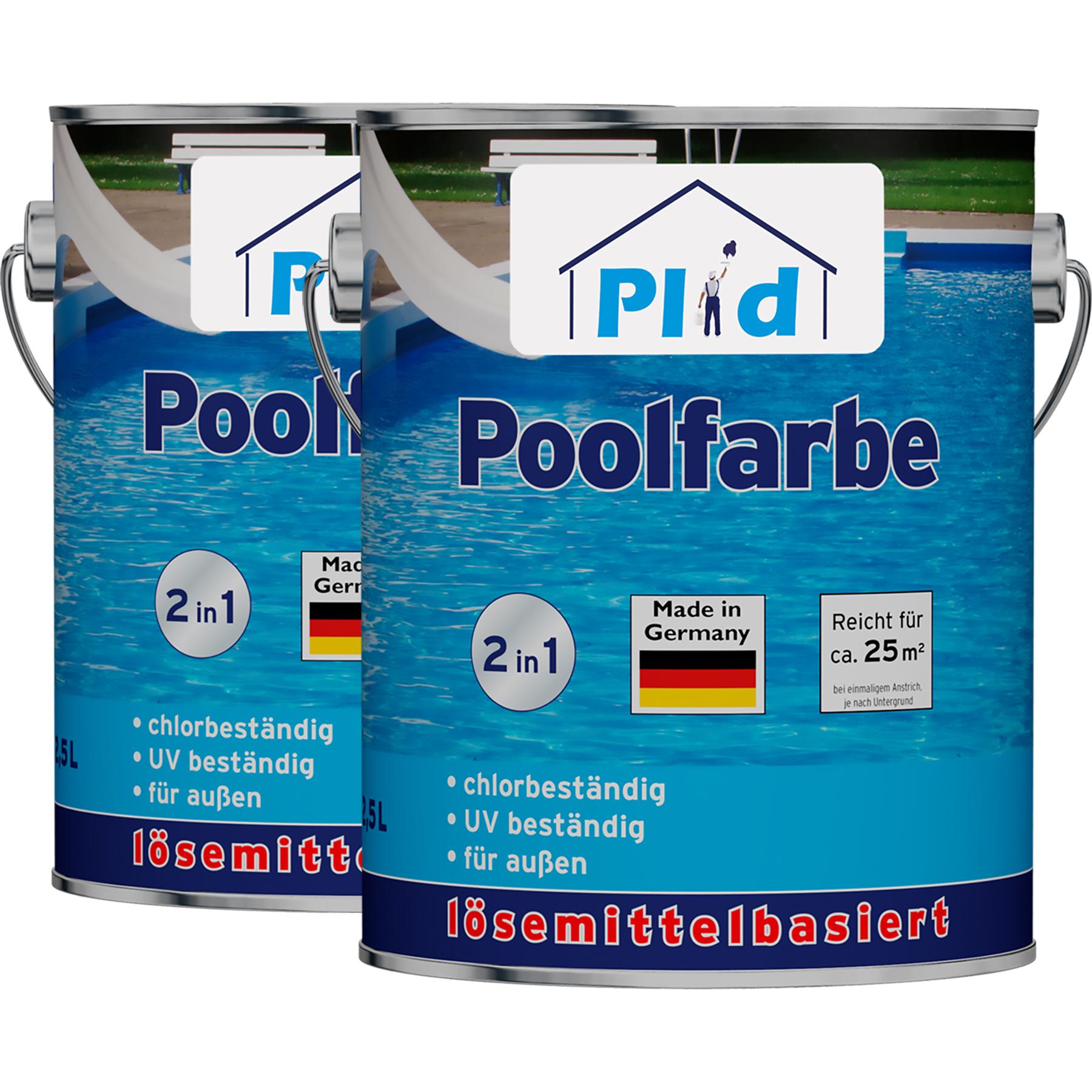 Plid, Wandfarbe + Spezialfarbe, Poolfarbe 5l, Poolblau / Schwimmbeckenfarbe Unterwasserfarbe (Poolblau, Schwimmbeckenfar...