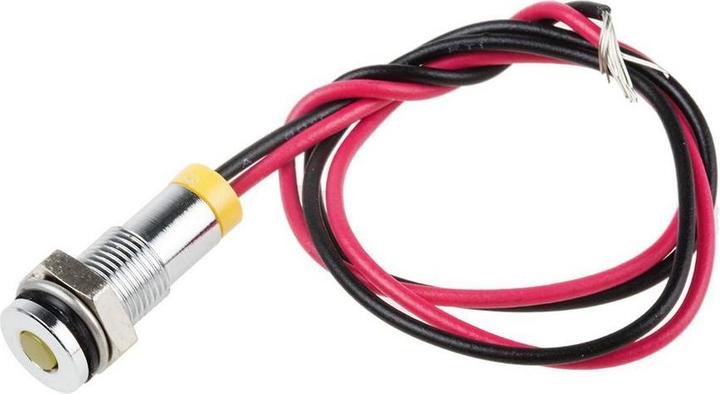 Produktbild RS PRO 6mm flush satin chr LED wires, yel 2Vdc
