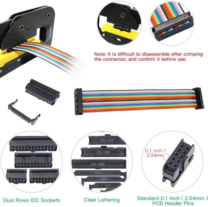 Actual product image Purecrea IDC FC flat cable socket set 65pcs.