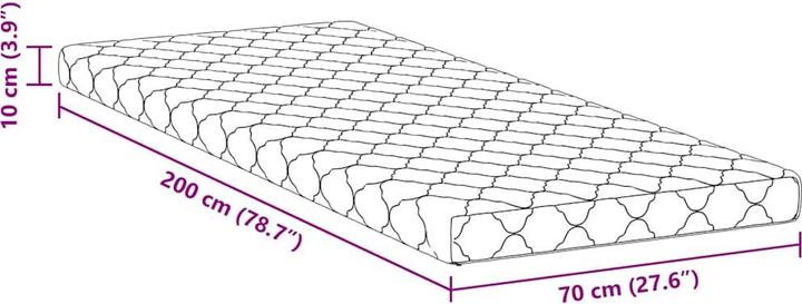 Actual product image vidaXL Mattress comfort (Foam core, 70 x 200 cm)