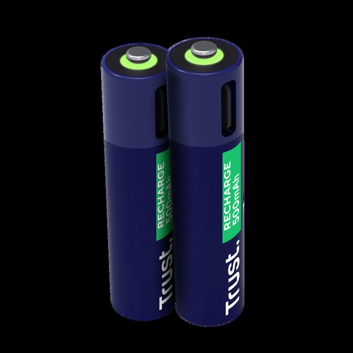 Produktbild Trust USB-C Rechargeable Batteries 2p (2 Stk., AAA, 500 mAh)