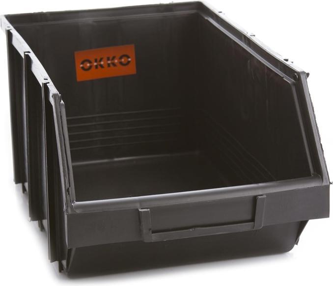 Produktbild Qbrick Stapelbox Stapelboxen Sichtlagerkästen Kunststoff PP Plast 350x210x160 Modulbox Gr. 3 schwarz