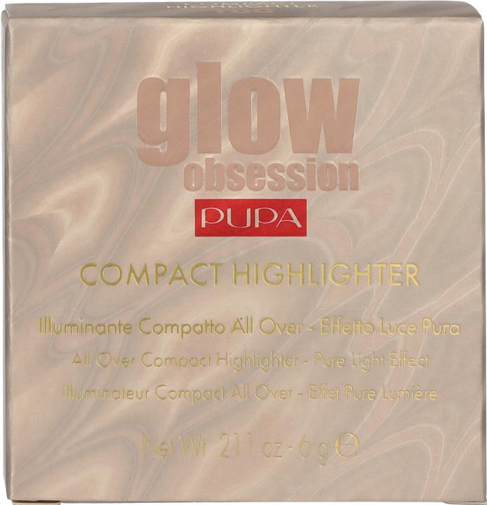 Productafbeelding Pupa Milano Pupa Glow Obsession Compact Highlighter 100 Licht Goud 6g (#100 Licht, Markeerstift, 6 g)