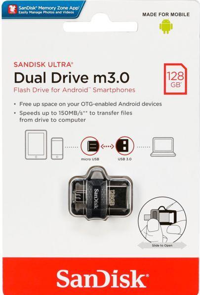 Image du produit SANDISK Ultra Dual Drive M3.0 (128 Go, USB-A)