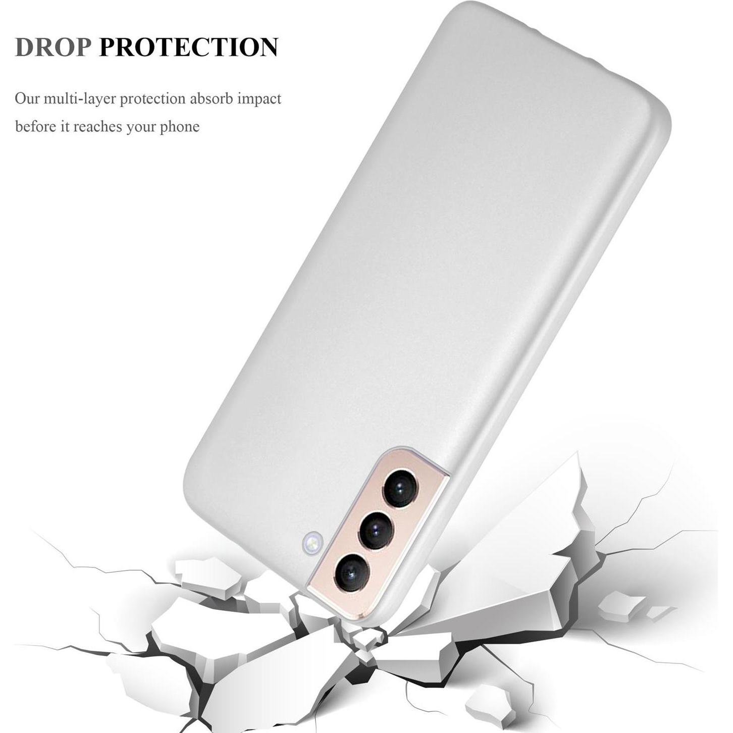 Thumbnail - Cadorabo TPU Matt Metallic Cover (Samsung Galaxy S21+), Smartphone Hülle, Silber