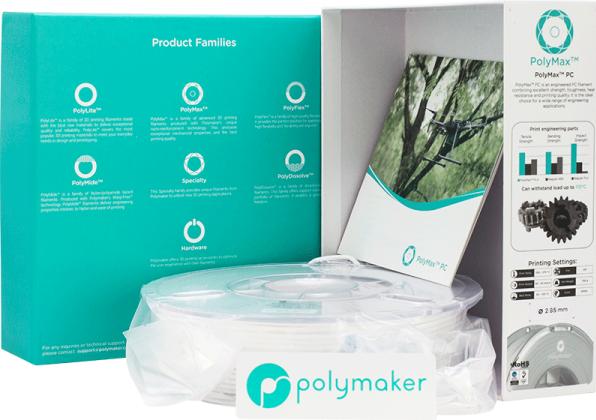 Produktbild Polymaker PCMax™ Filament (PC, 2.85 mm, 750 g, Weiss)
