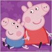 Productafbeelding Diamond Dotz DOTZIES® Original Diamond Painting Set Peppa Pig met 6 motieven: 2 plaatjes 15 x 15 cm, 2