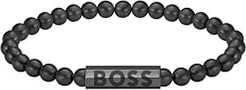 Actual product image Hugo Boss Black bracelet with beads Sphere 1580659 - Length: 19 cm (19 cm, Stainless steel with black ion plating and gold-plated accents)